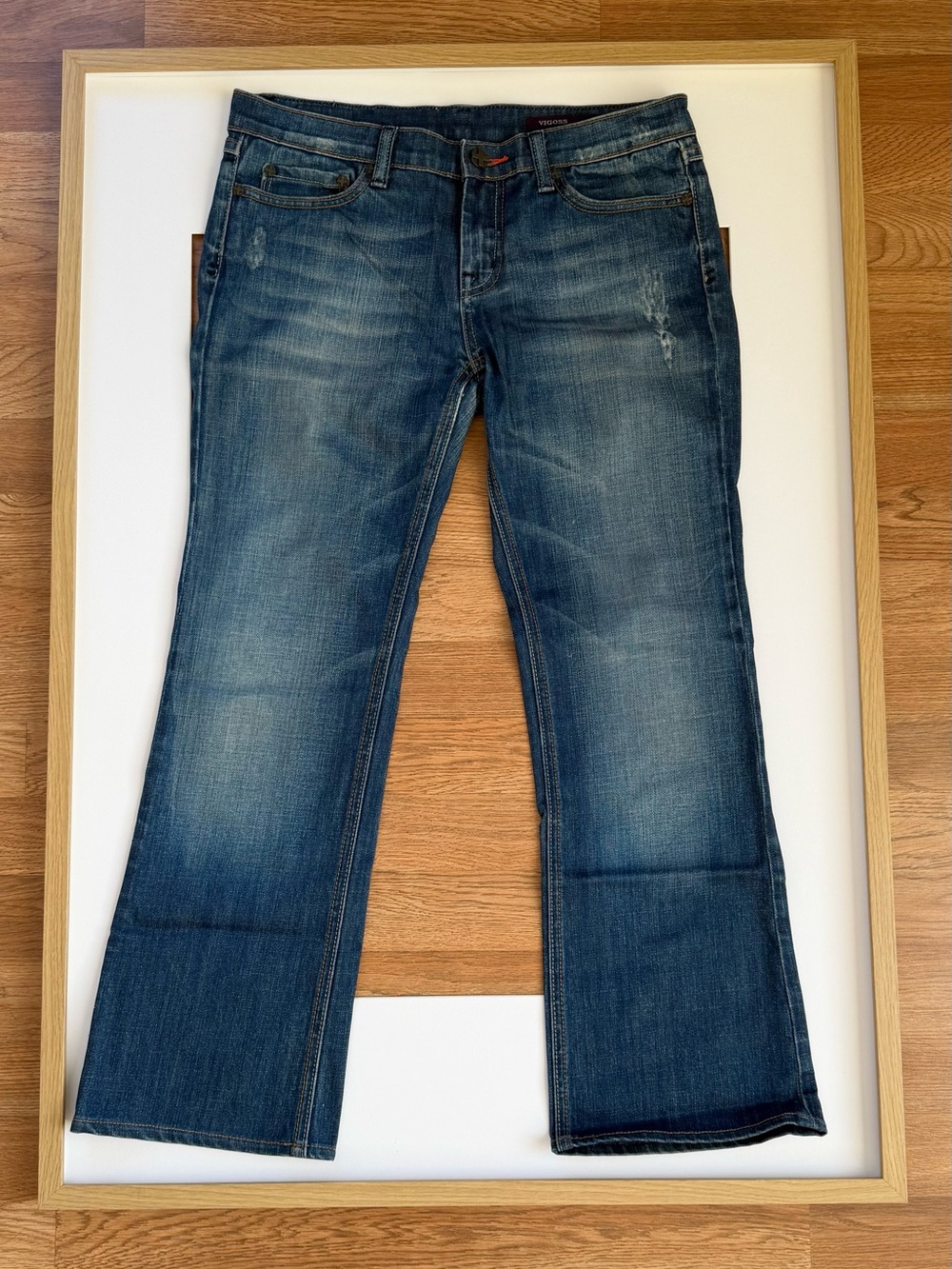 Vigoss Women’s Faded Blue Boot Cut Jeans/Vintage